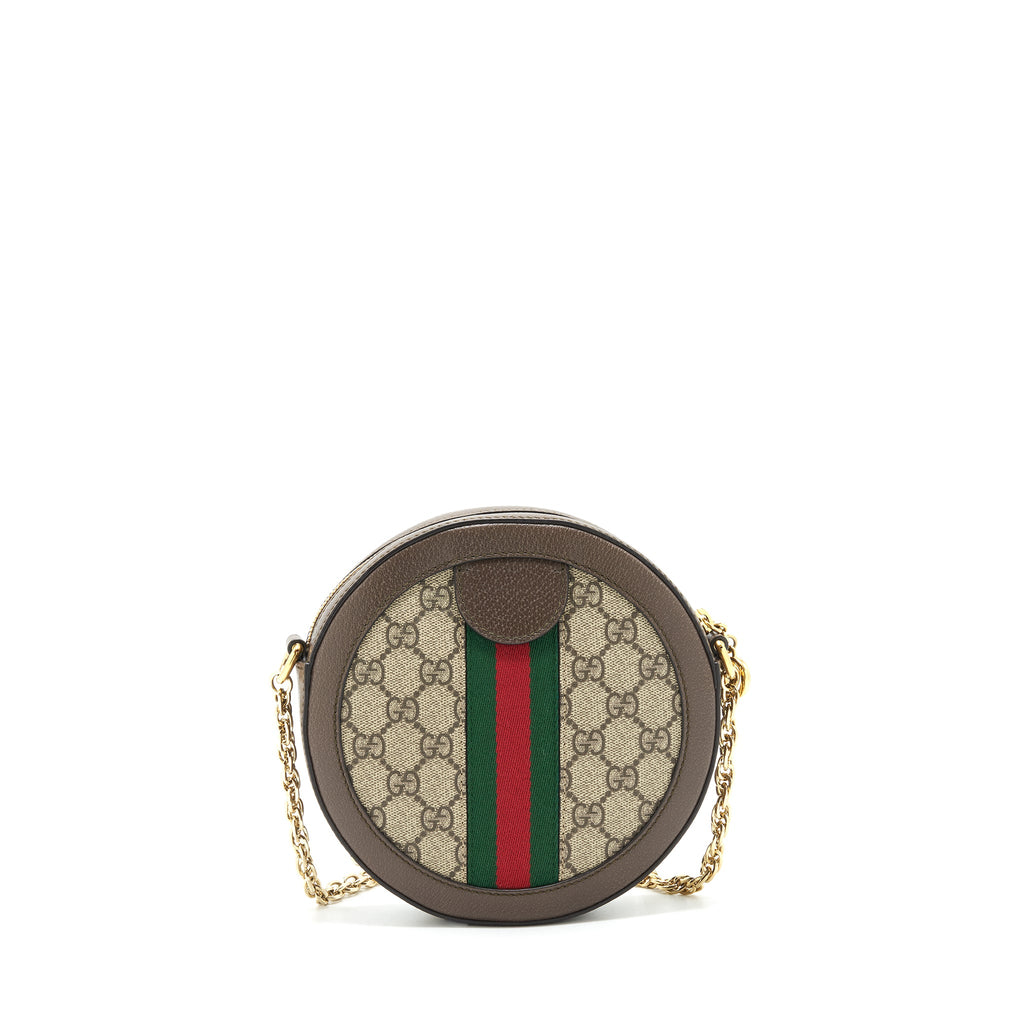 GUCCI OPHIDIA CROSSBODY ROUND BAG GHW
