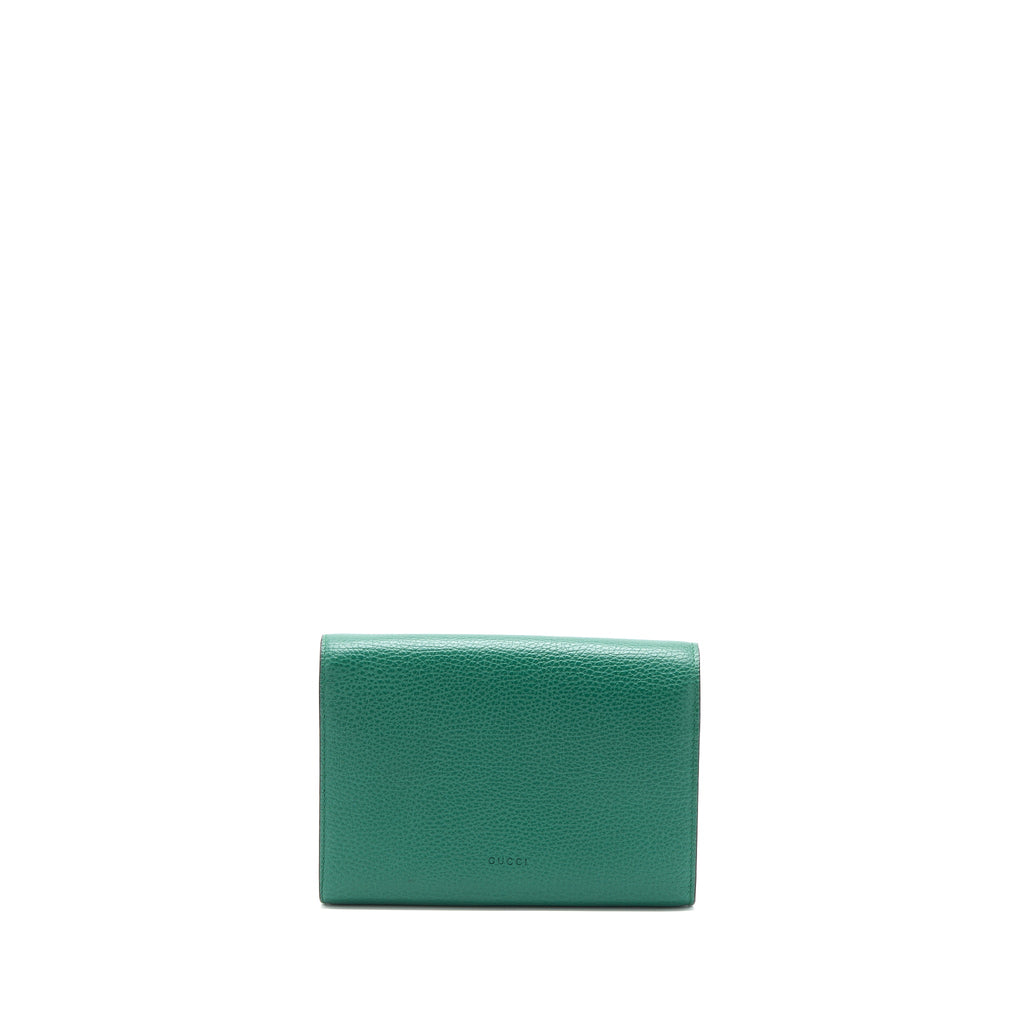 GUCCI MINI DIONYSUS WALLET ON CHAIN GREEN MULTICOLOUR HARDWARE