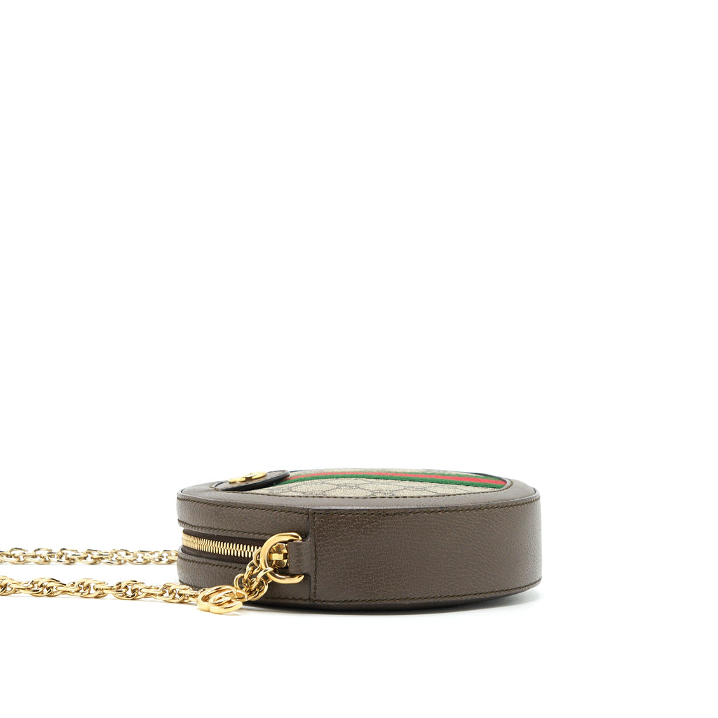 GUCCI OPHIDIA CROSSBODY ROUND BAG GHW
