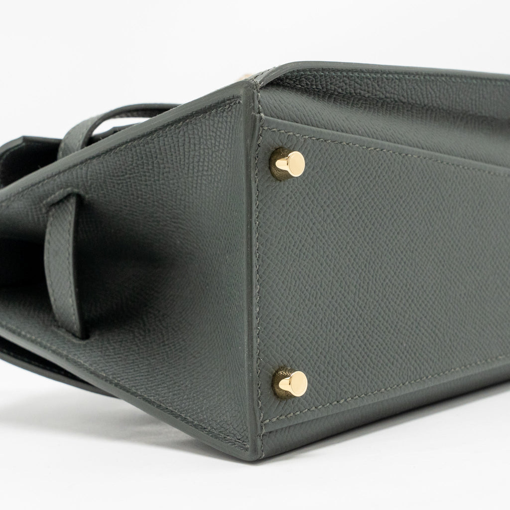 HERMES KELLY SELLIER EN DESORDRE 20 EPSOM VERT MANGROVE LGHW