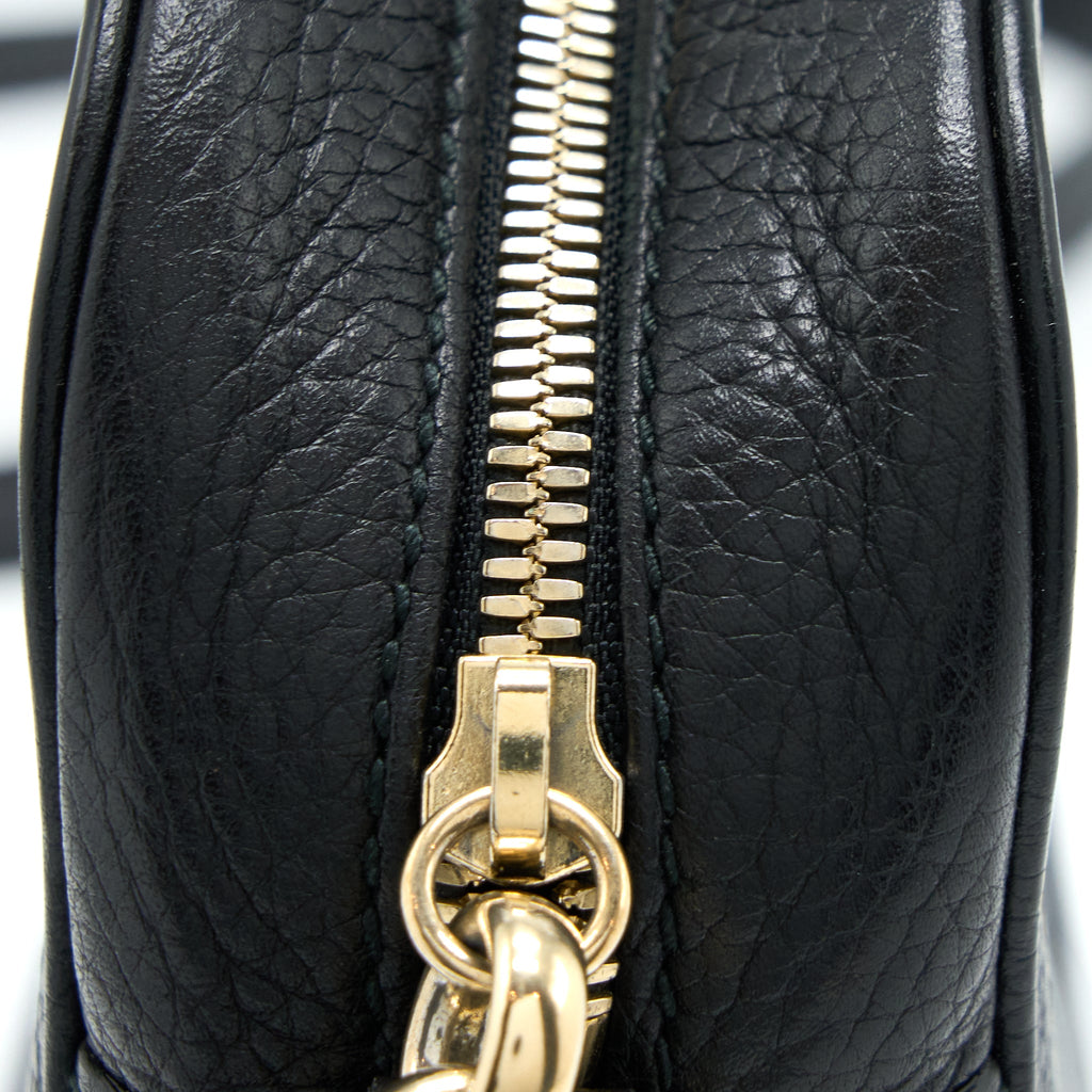 GUCCI SOHO DISCO CAMERA BAG CALFSKIN BLACK GHW