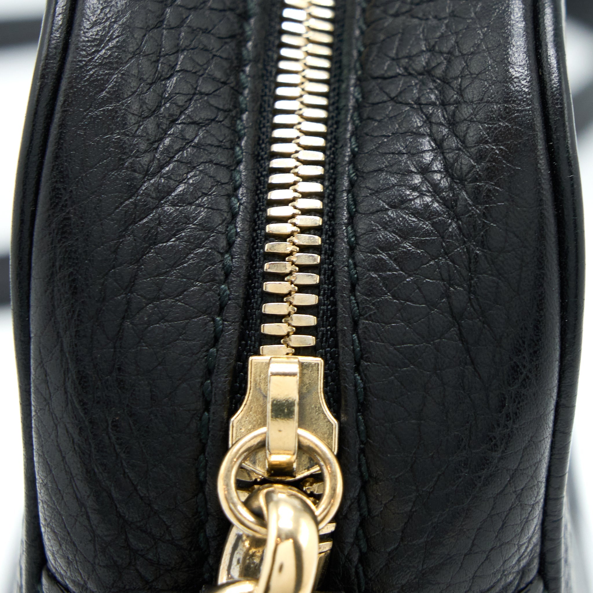 GUCCI SOHO DISCO CAMERA BAG CALFSKIN BLACK GHW