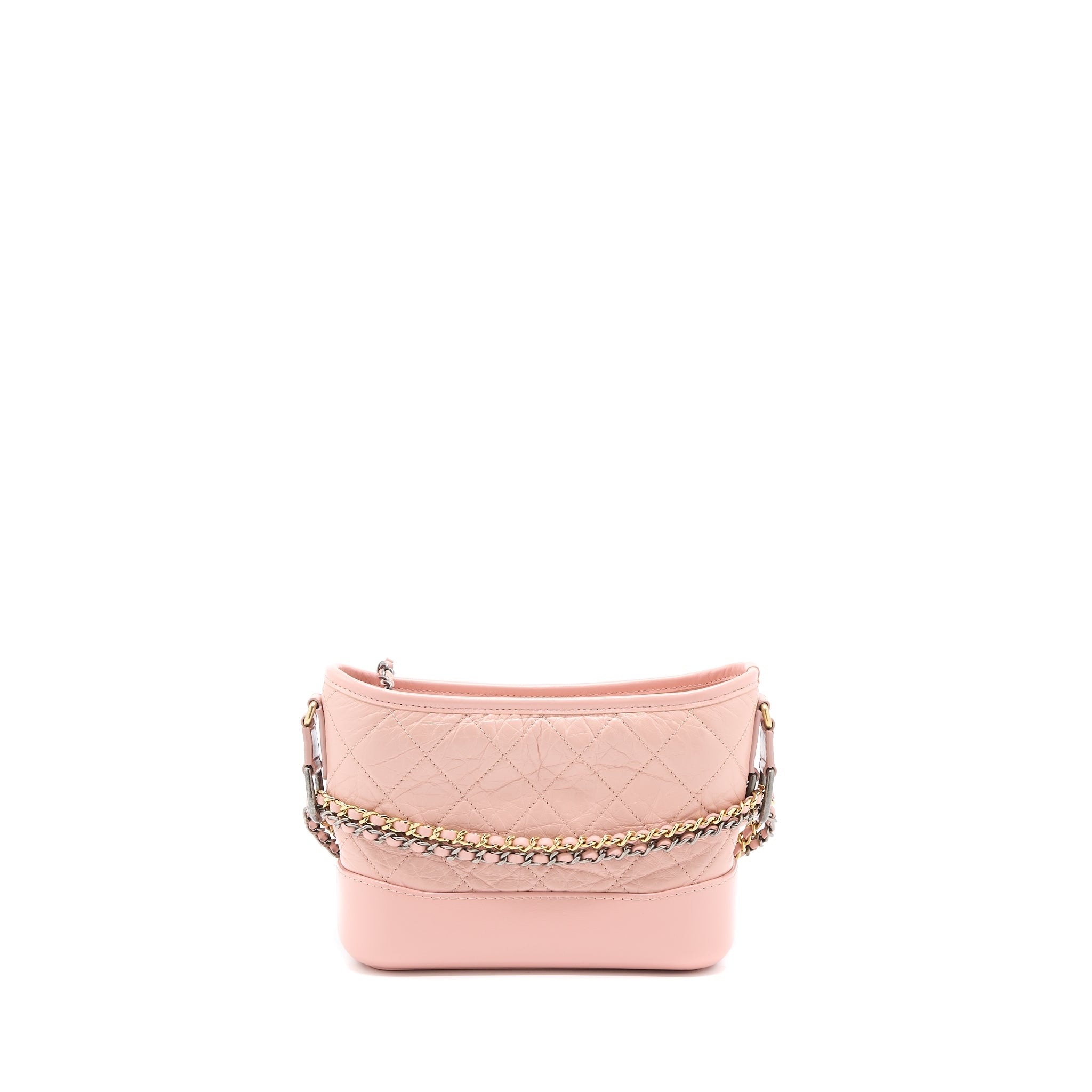 CHANEL SMALL GABRIELLE HOBO BAG CALFSKIN LIGHT PINK MULTICOLOUR HARDWARE