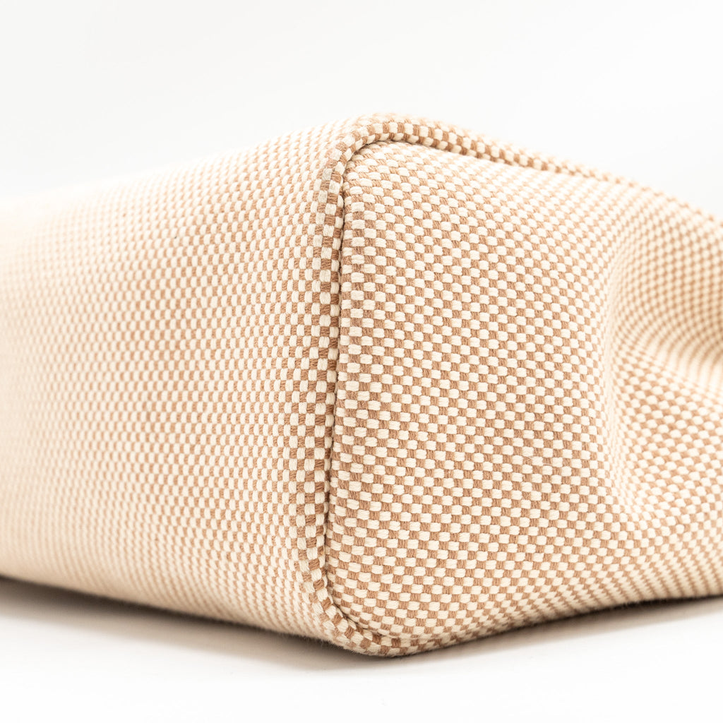 HERMES HERBAG 31 ZIP BAG TOILE CRISS VIKING/VACHE HUNTER LEATHER ECRU-BEIGE-NATURE/NATURE SHW
