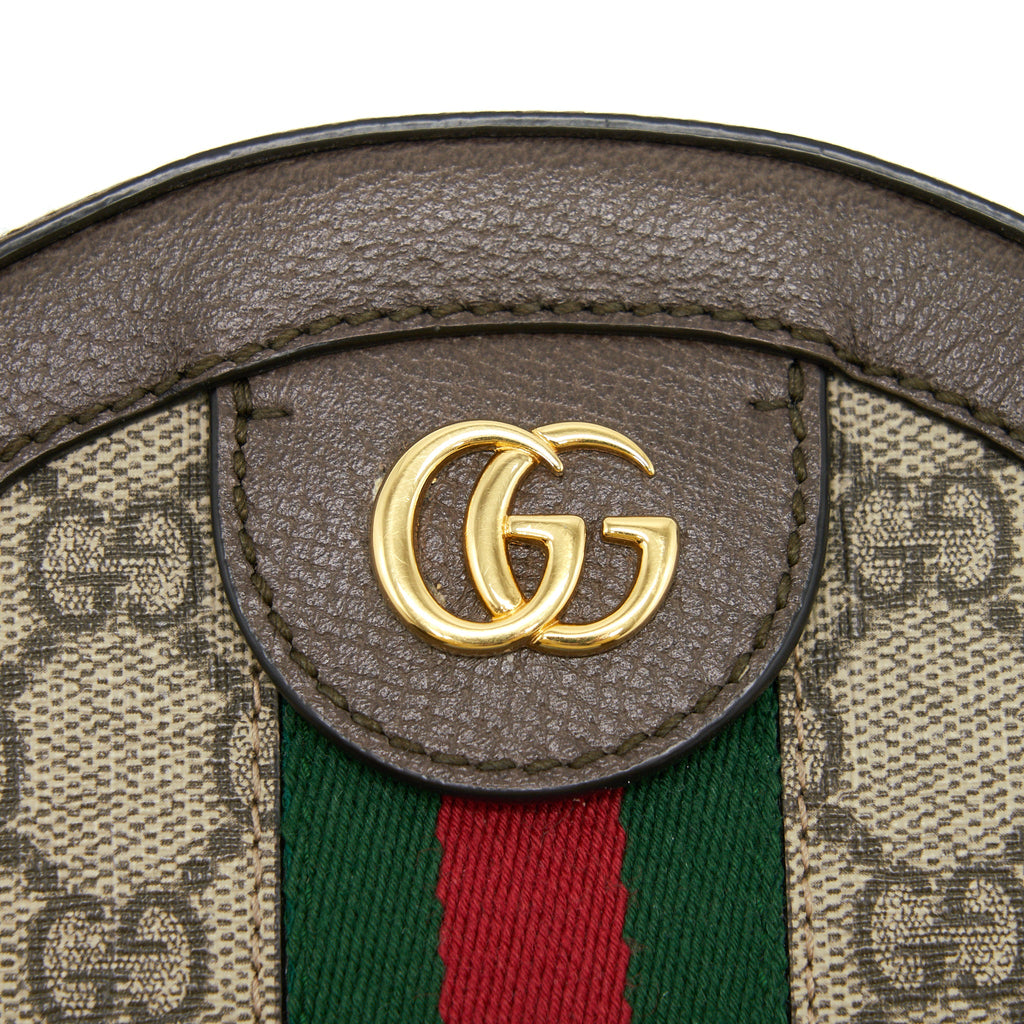 GUCCI OPHIDIA CROSSBODY ROUND BAG GHW