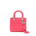 DIOR MEDIUM LADY DIOR LAMBSKIN PINK SHW