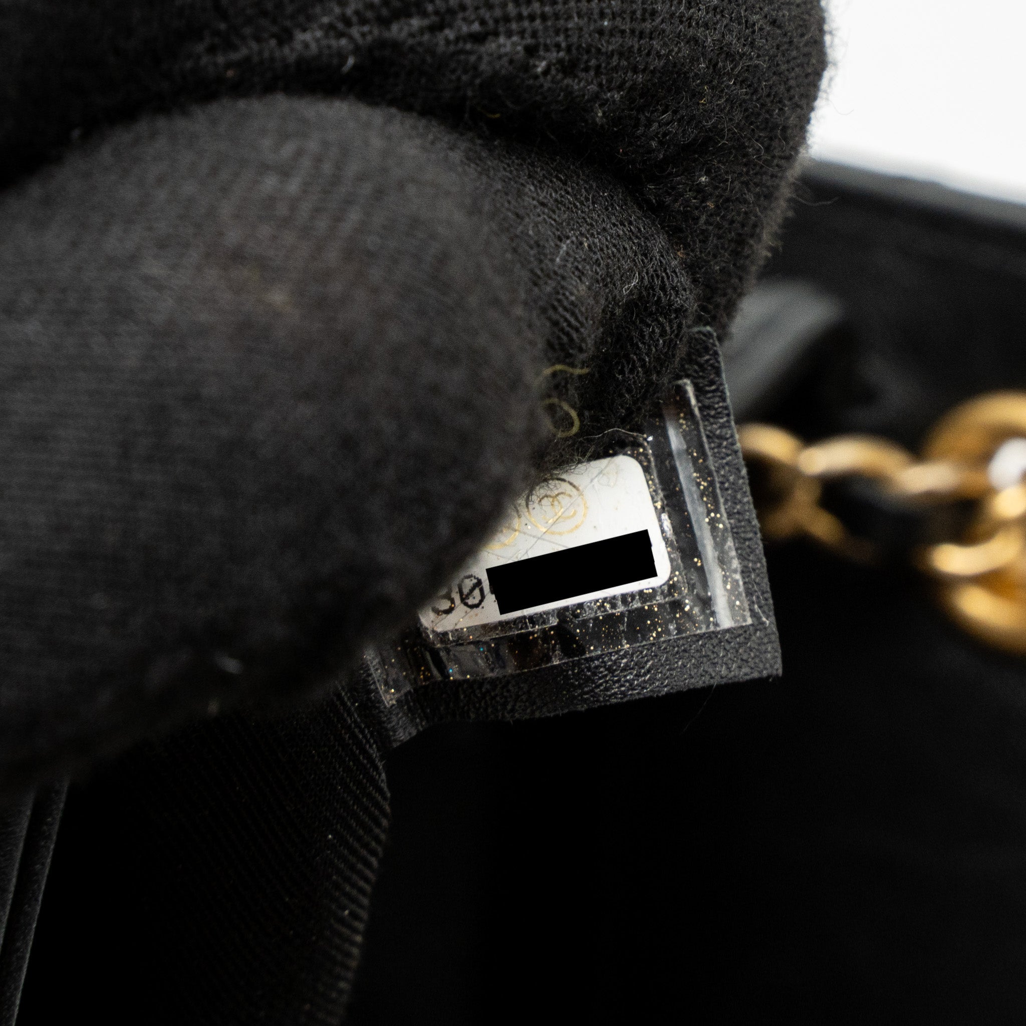 CHANEL GIANT CC LOGO MINI TOTE BAG LAMBSKIN BLACK GHW