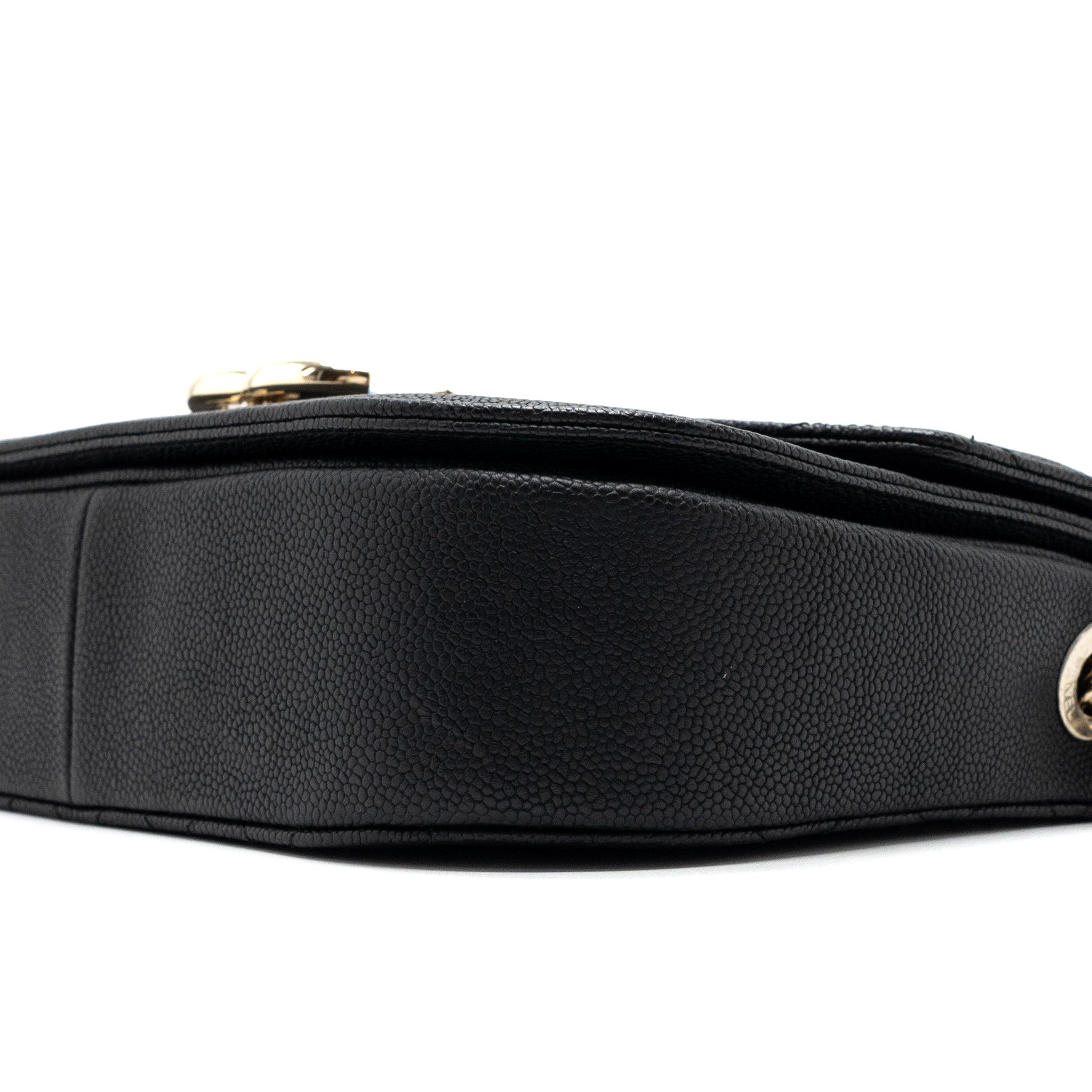 CHANEL FLAP BAG WITH HANDLE CAVIAR BLACK/MULTICOLOUR LGHW