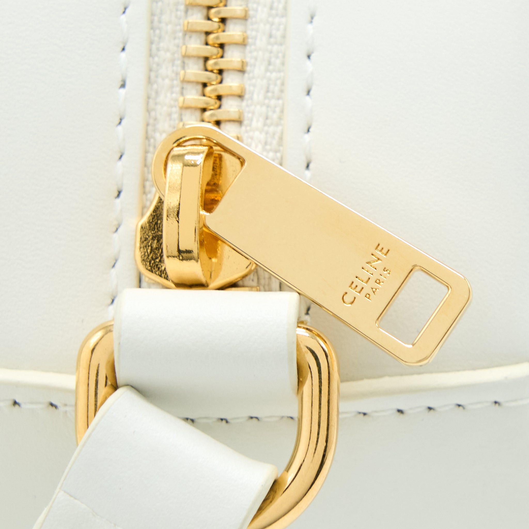 CELINE OVAL BAG CUIR TRIUMPHED CALFSKIN WHITE GHW