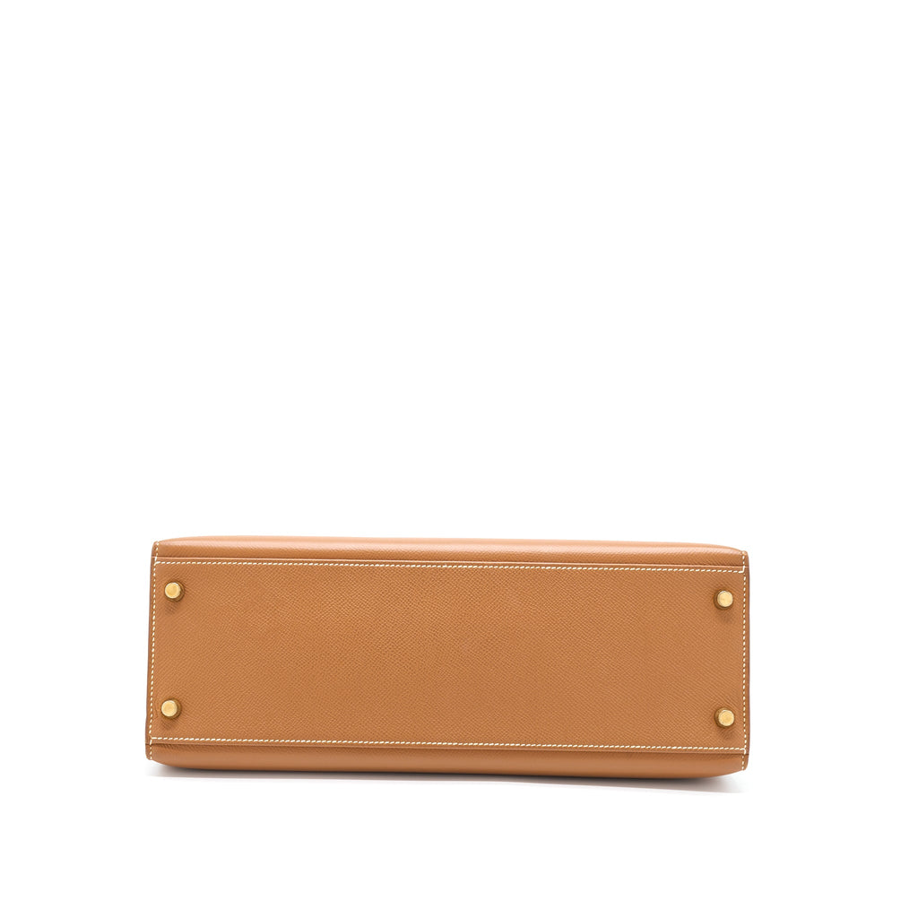 HERMES KELLY 32 SELLIER EPSOM GOLD GHW