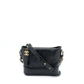 CHANEL SMALL GABRIELLE HOBO BAG BLACK WITH MULTICOLOUR HARDWARE (MICROCHIP)