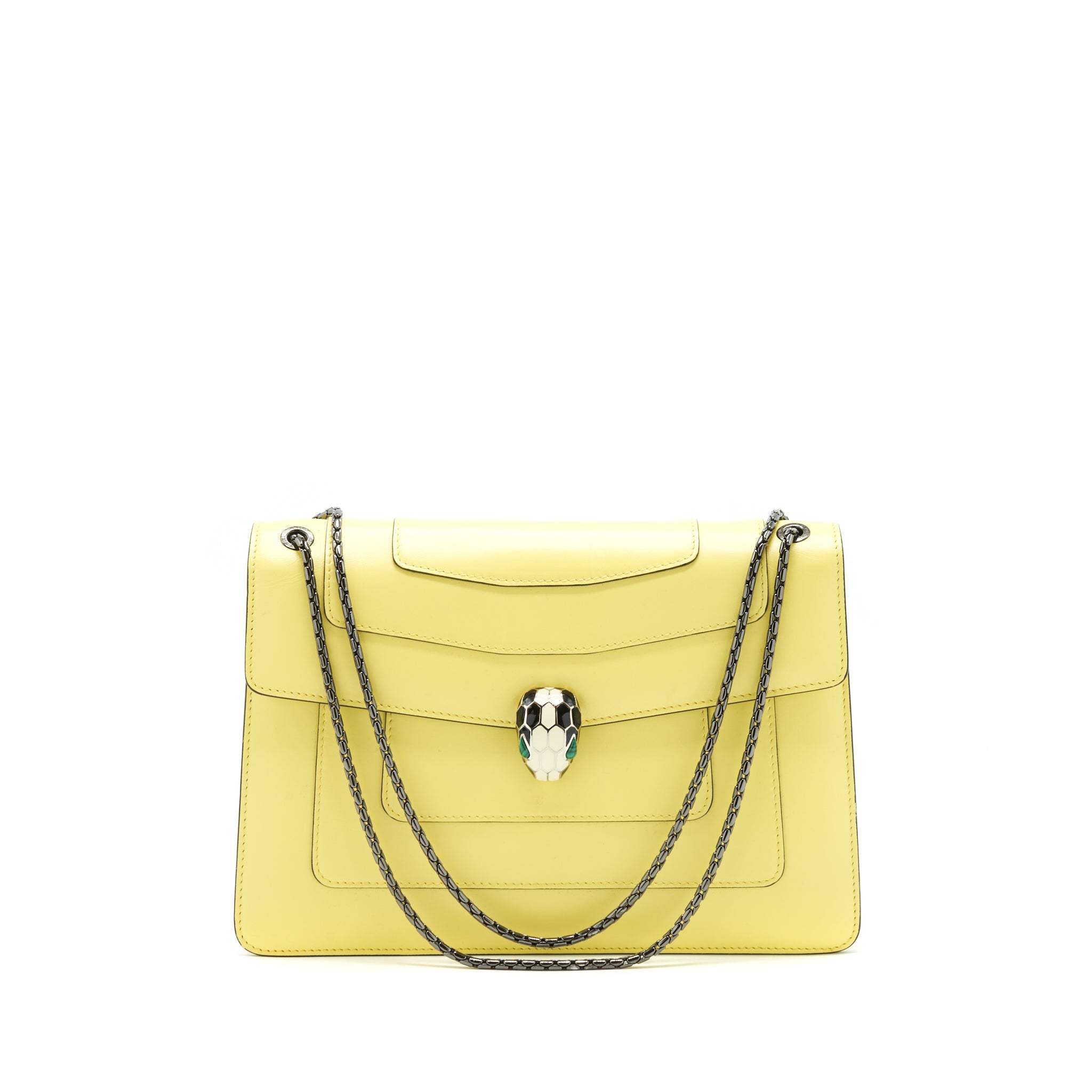 BVLGARI SERPENTI FLAP SHOULDER BAG YELLOW