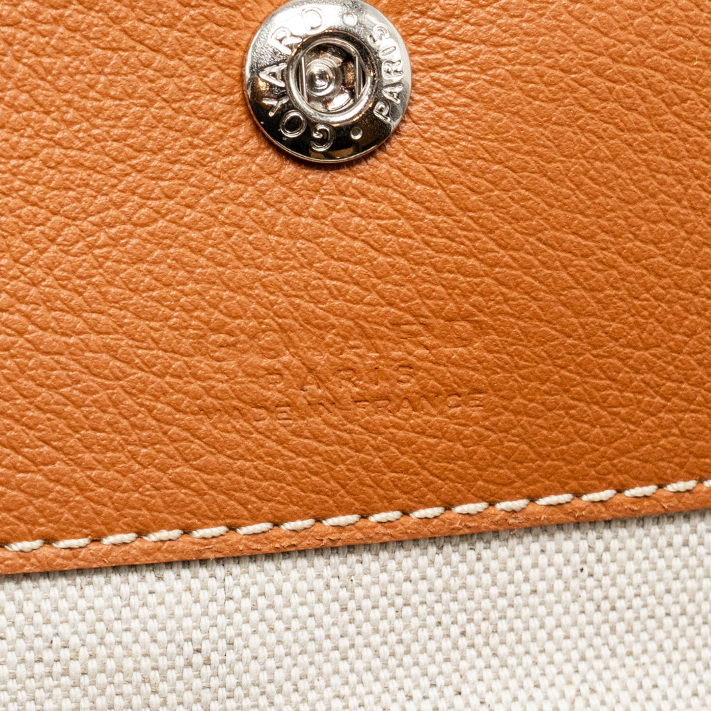 GOYARD SAINT LOUIS PM BAG GOYARDINE CANVAS/CALFSKIN NATUREL SHW