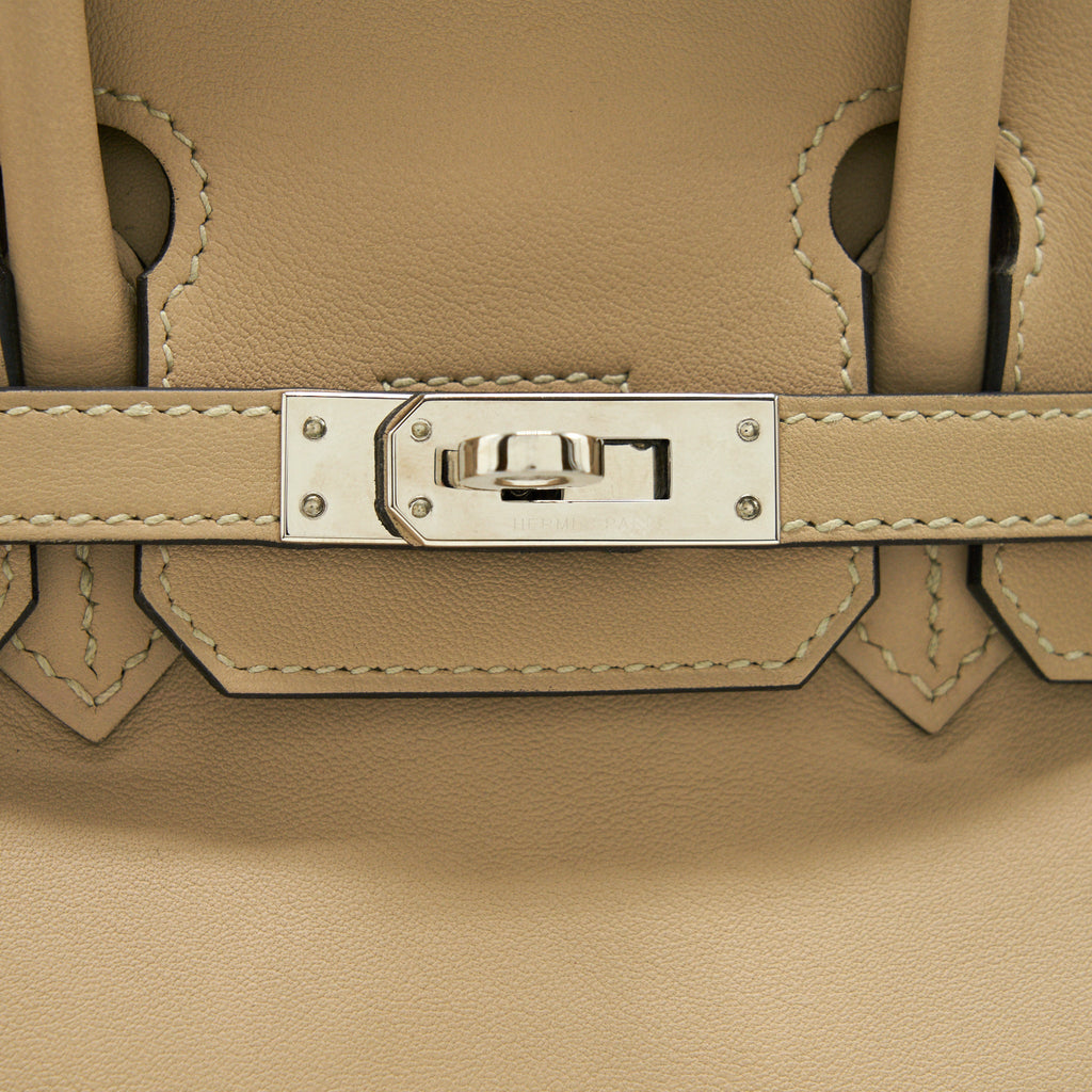 HERMES BIRKIN 25 SWIFT LEATHER TRENCH SHW