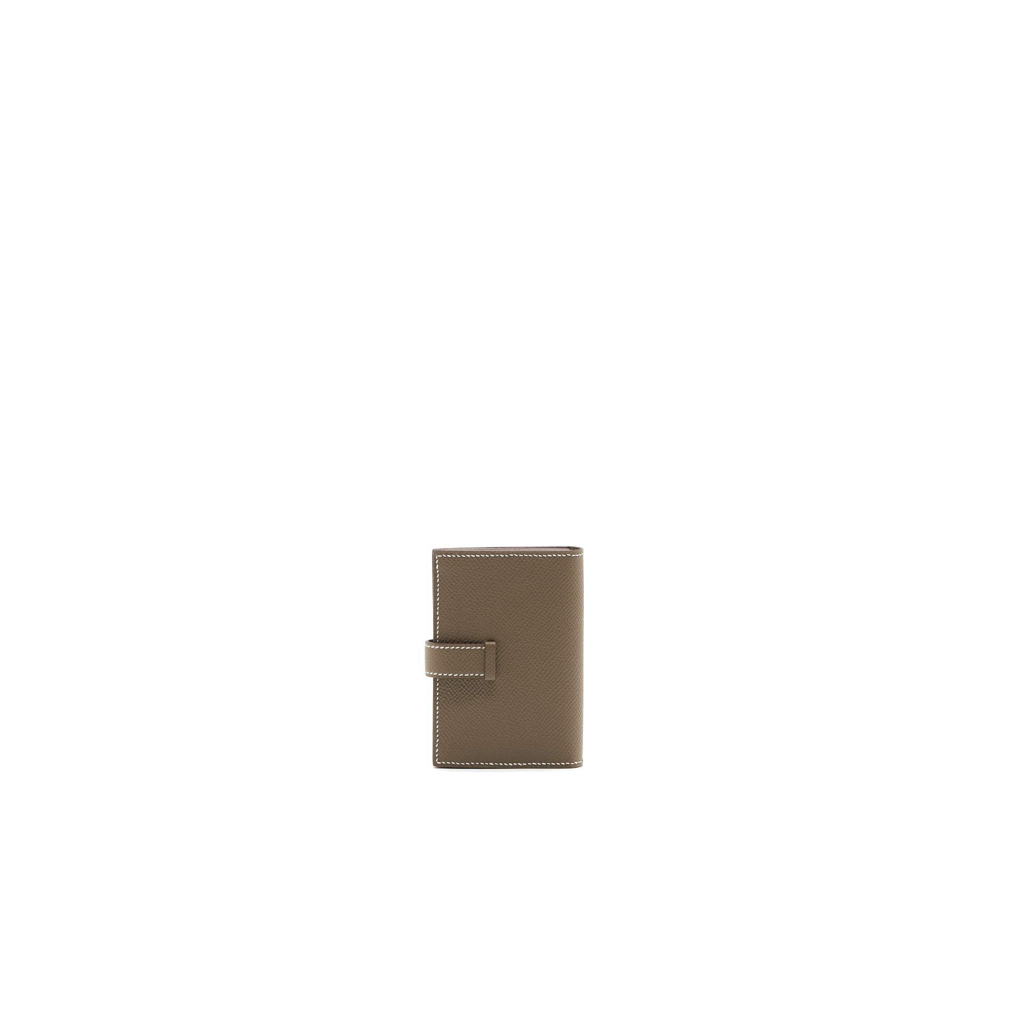 HERMES BEARN CARD HOLDER ETOUPE GHW EPSOM LEATHER
