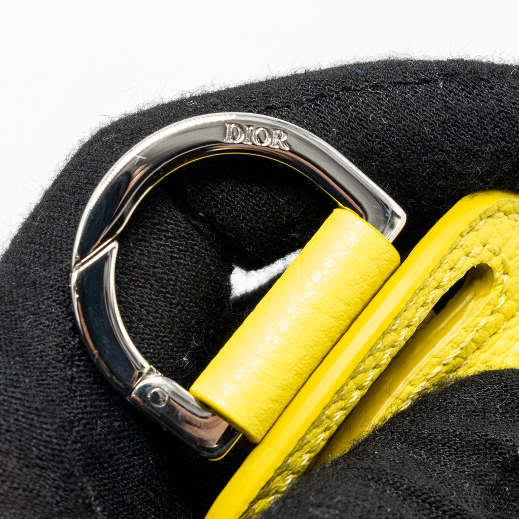 DIOR SADDLE COIN POUCH/BAG CHARM YELLOW SHW
