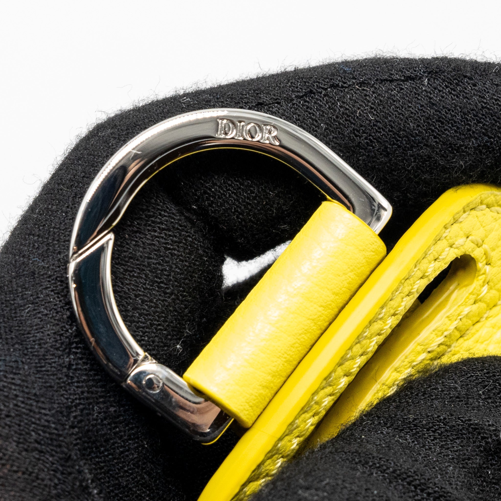 DIOR SADDLE COIN POUCH/BAG CHARM YELLOW SHW