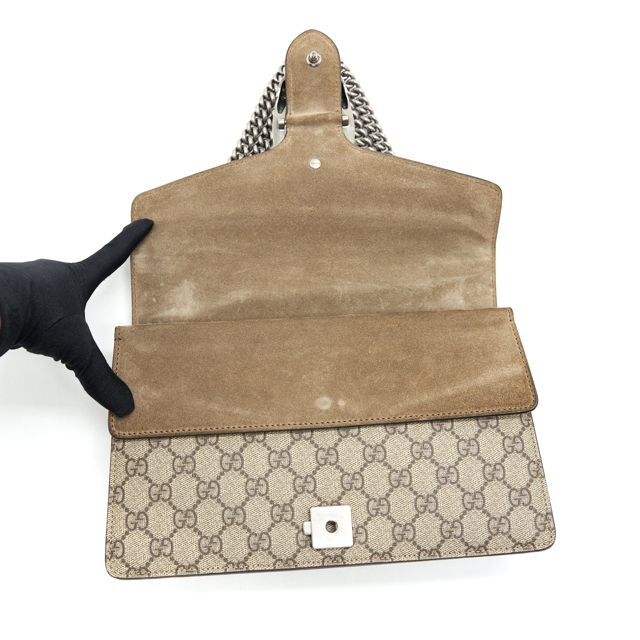 GUCCI SMALL DIONYSUS GG SHOULDER BAG BEIGE