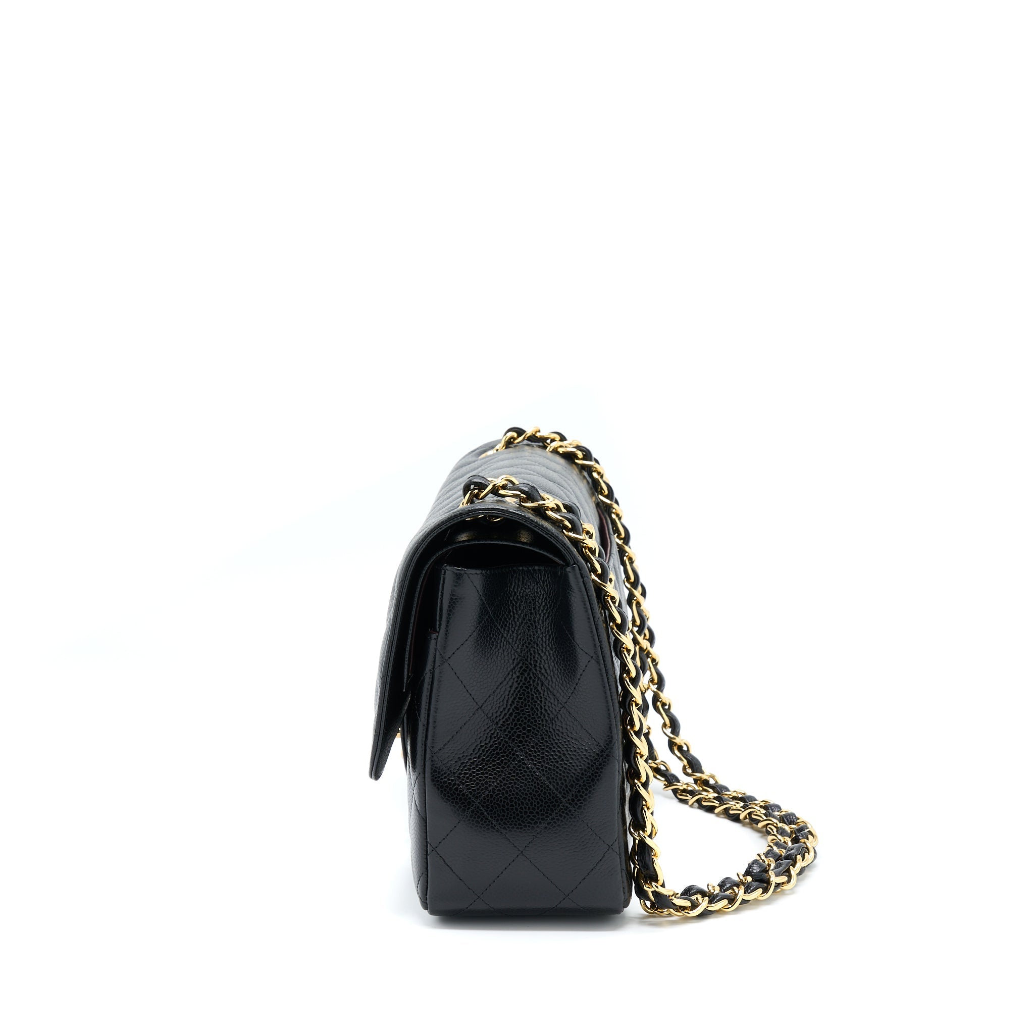 CHANEL JUMBO CLASSIC FLAP BAG CAVIAR BLACK GHW