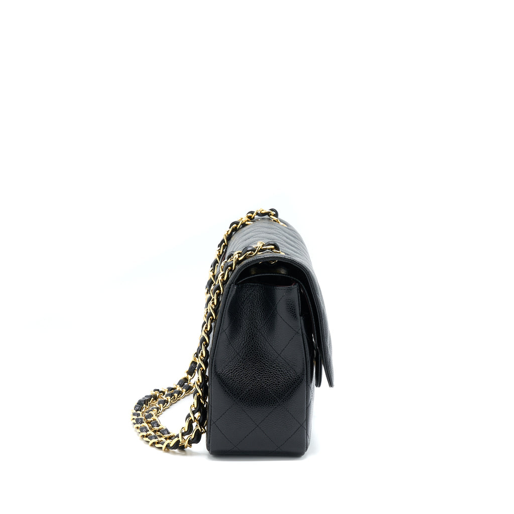CHANEL JUMBO CLASSIC FLAP BAG CAVIAR BLACK GHW