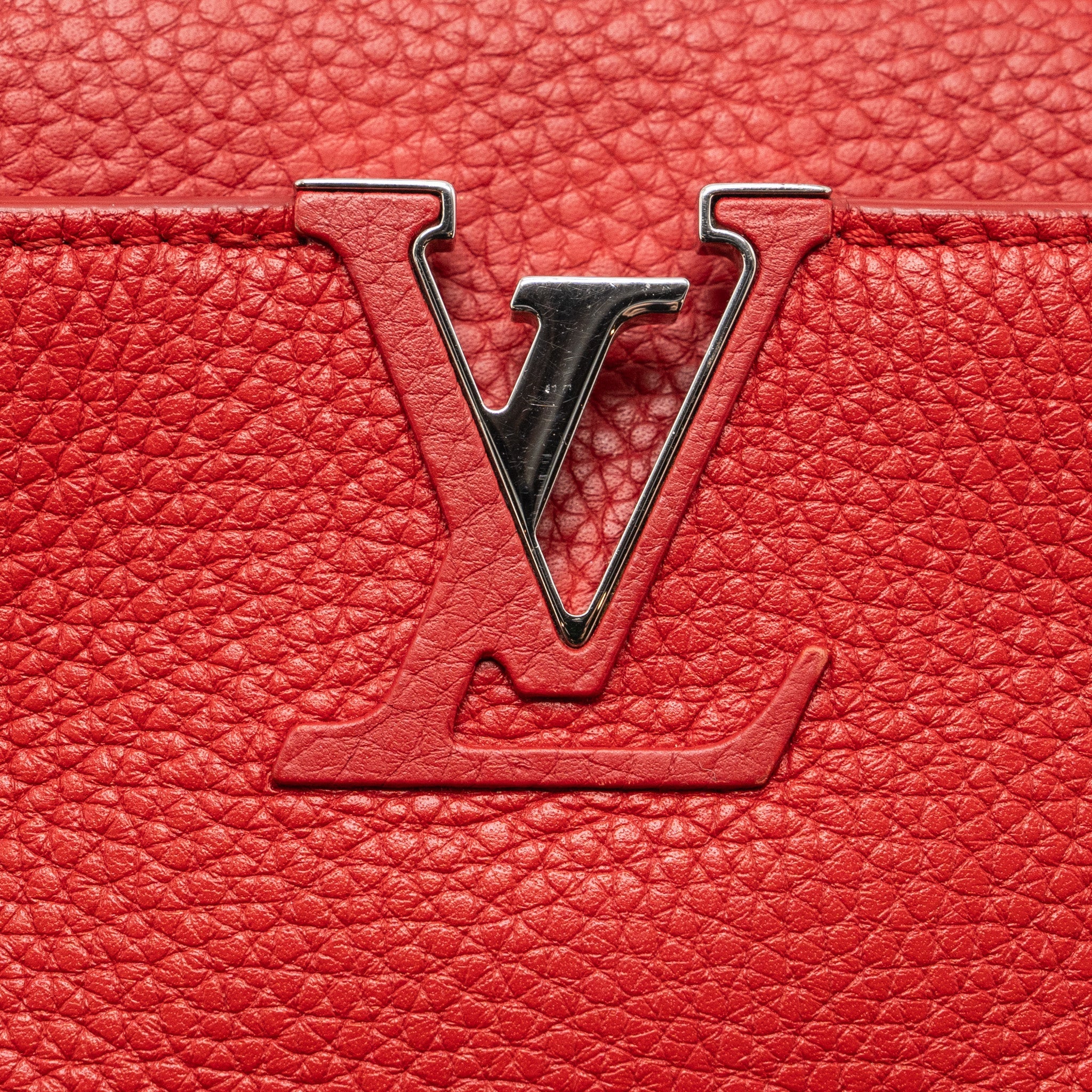 LOUIS VUITTON CAPUCINES BB TAURILLON RED GHW