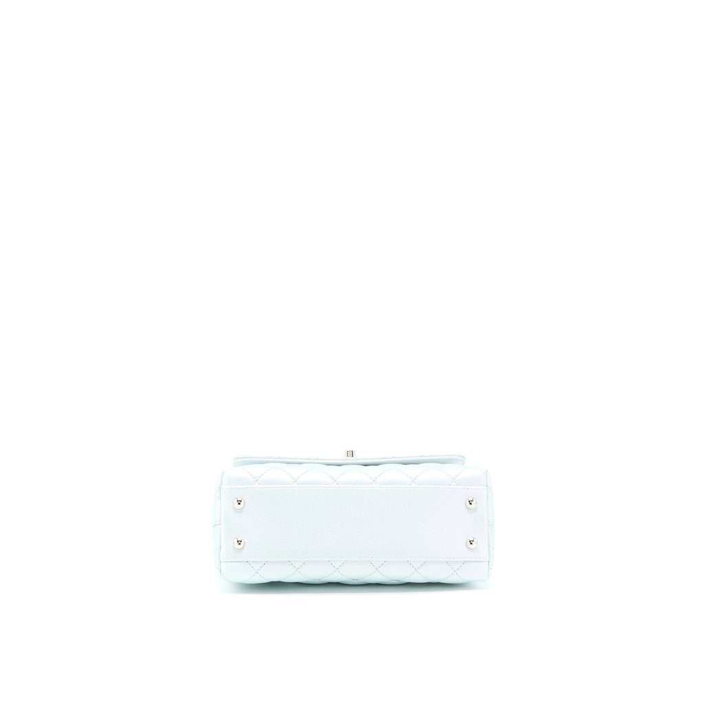 CHANEL SMALL COCO HANDLE OMBRÉ IRIDESCENT LIGHT BLUE MULTICOLOUR HARDWARE (MICROCHIP)