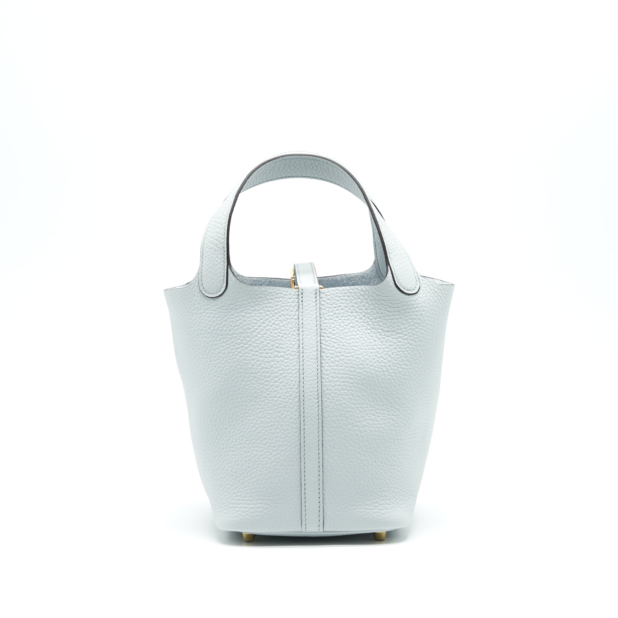 HERMES PICOTIN 18 LOCK BAG BLUE PALE GHW