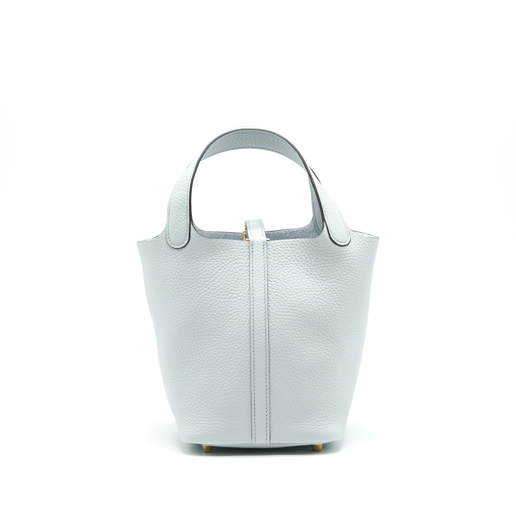 HERMES PICOTIN 18 LOCK BAG BLUE PALE GHW