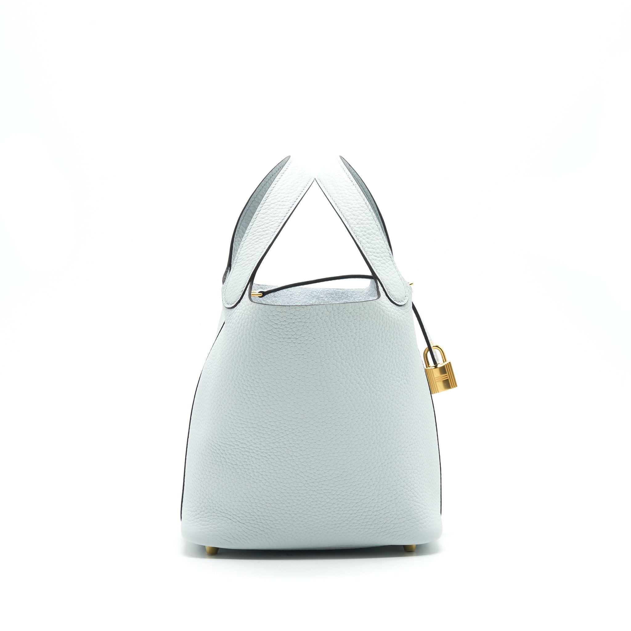 HERMES PICOTIN 18 LOCK BAG BLUE PALE GHW