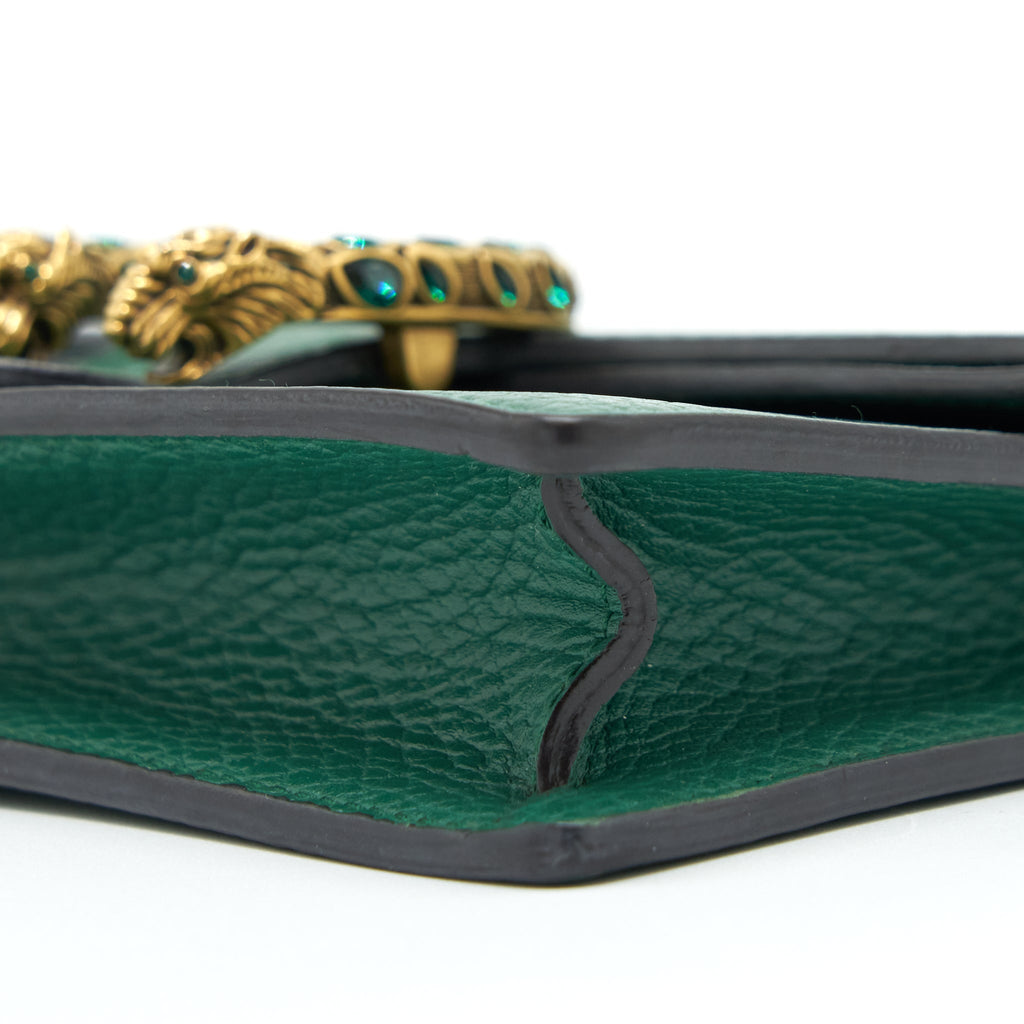 GUCCI SUPER MINI DIONYSUS GREEN GOLD AND SILVER HARDWARE