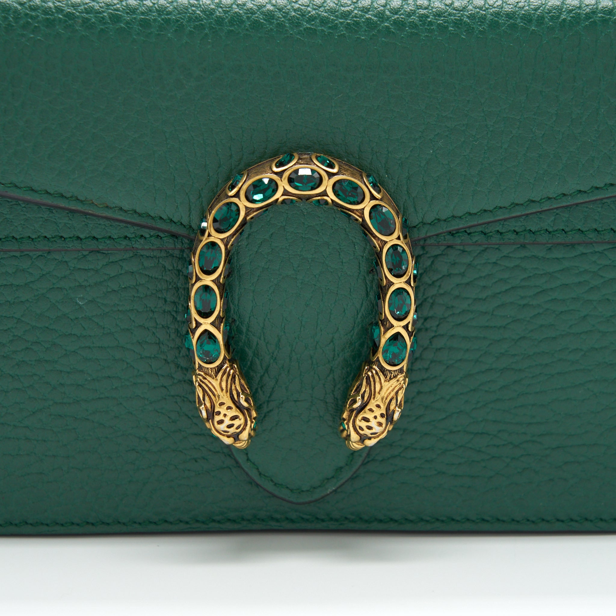 GUCCI SUPER MINI DIONYSUS GREEN GOLD AND SILVER HARDWARE