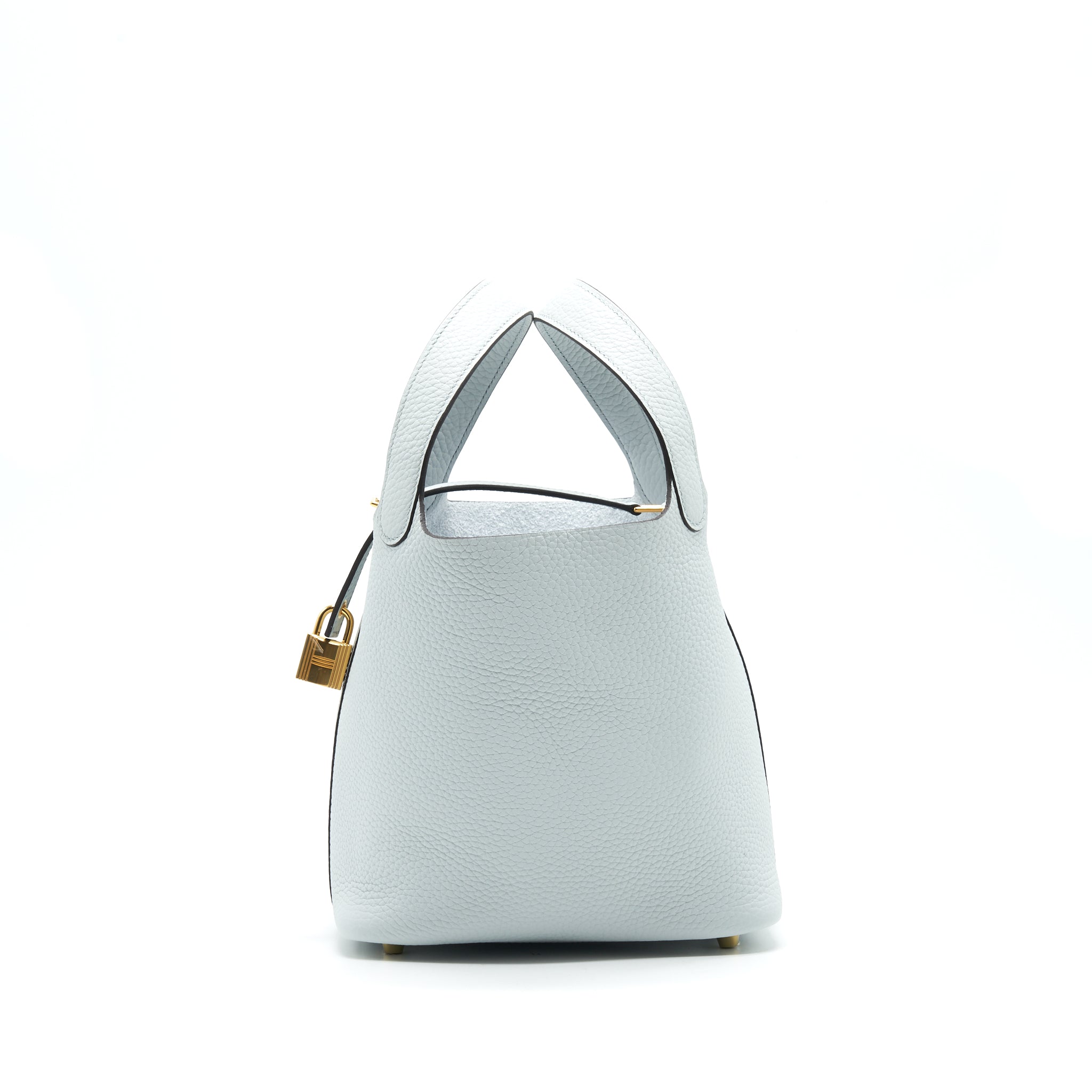 HERMES PICOTIN 18 LOCK BAG BLUE PALE GHW