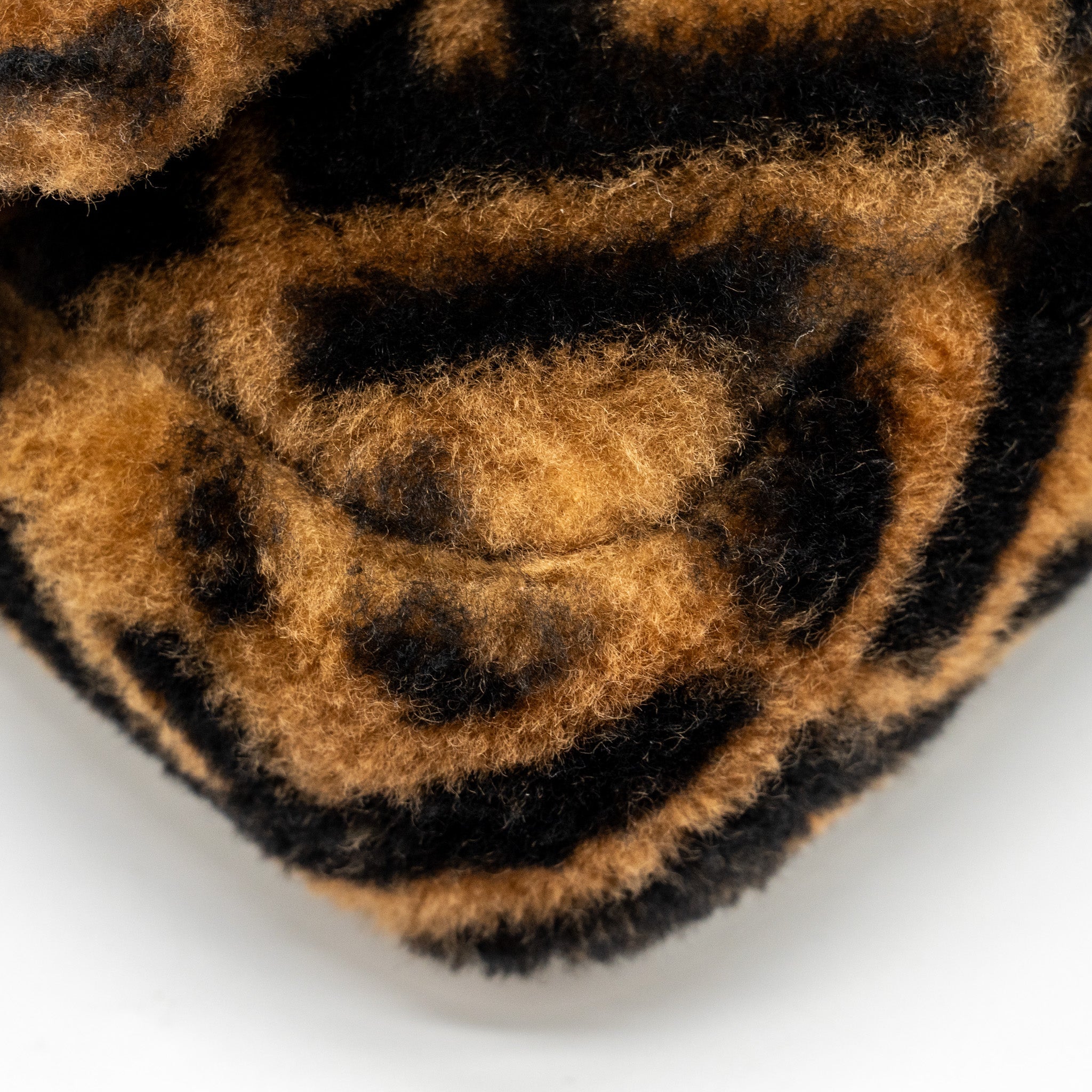 FENDI MINI BAGUETTE BAG LAMB FUR BLACK/BROWN GHW