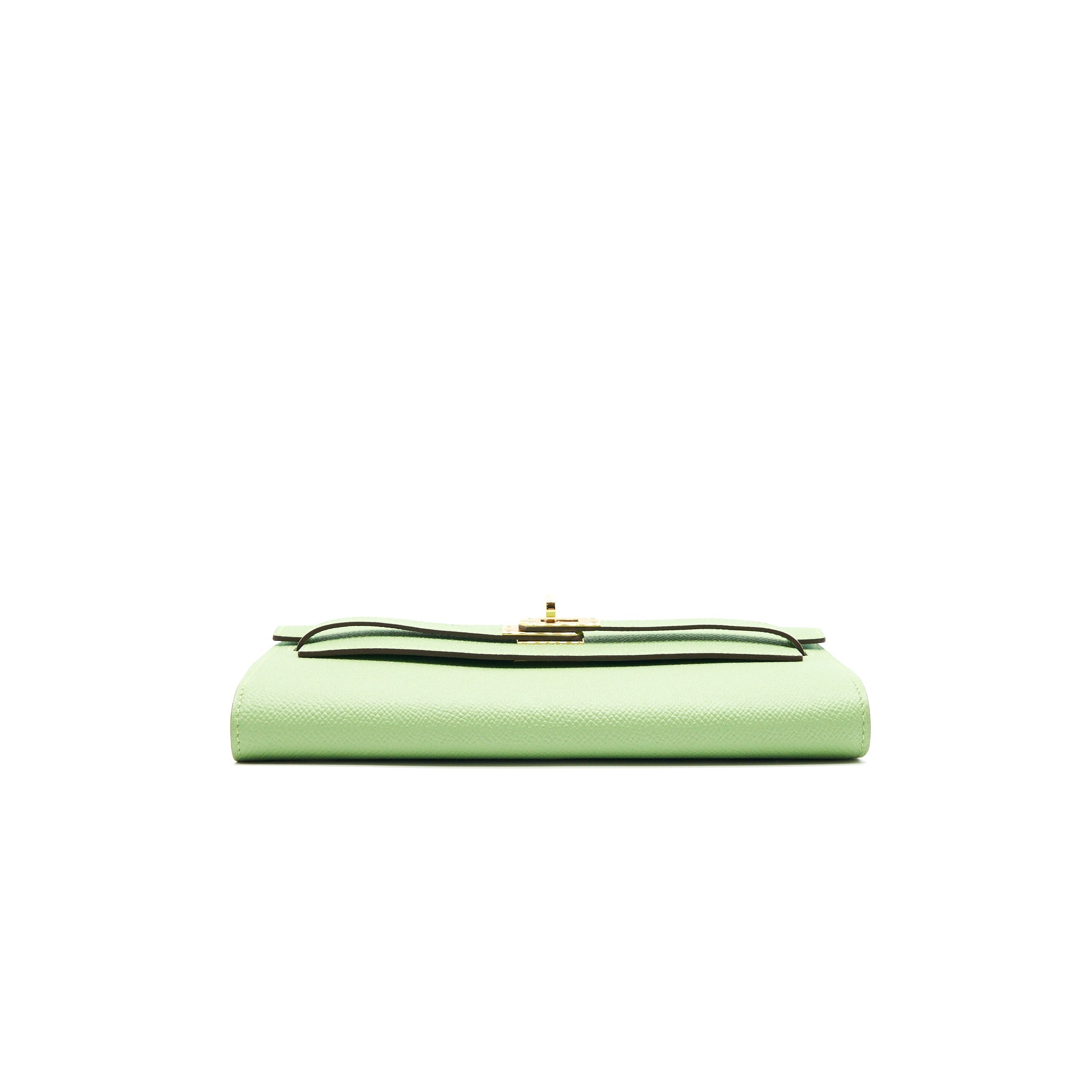 HERMES KELLY TO GO VERSO VERT CRIQUET AND BLUE BRUME GHW