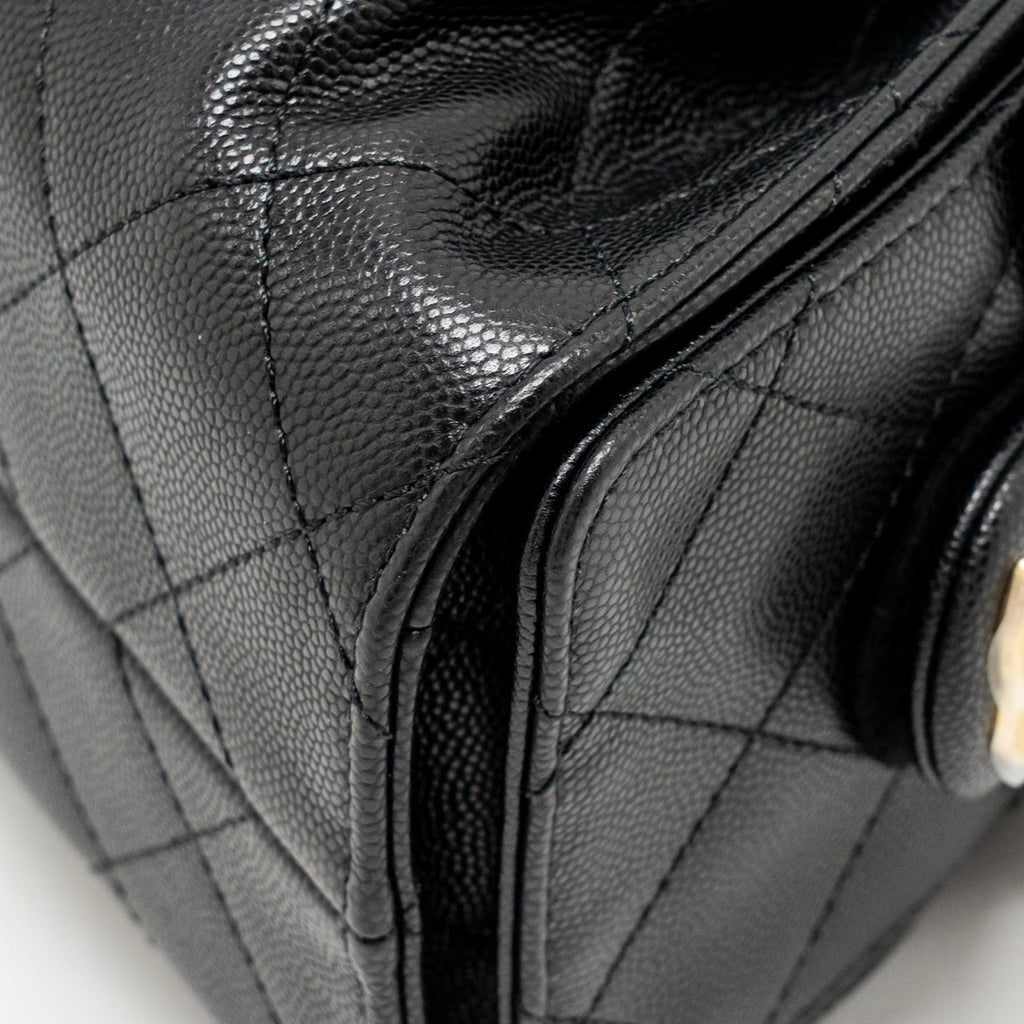 CHANEL MINI 25 BAG CAVIAR BLACK GHW (MICROCHIP)