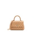 CHANEL SMALL COCO HANDLE CAVIAR BROWN GHW