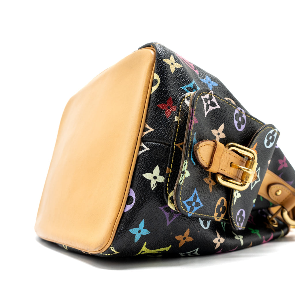 LOUIS VUITTON PETIT NOE BLACK MULTICOLOUR MONOGRAM CANVAS GHW