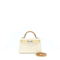 HERMES MINI KELLY II 20CM EPSOM NATA / SESAME / IAUNE POUSSIN SHW