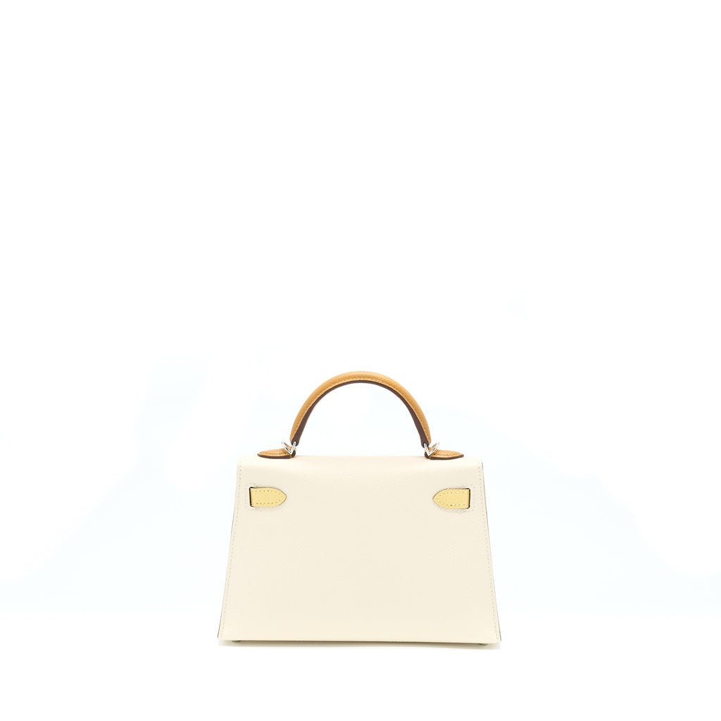 HERMES MINI KELLY II 20CM EPSOM NATA / SESAME / IAUNE POUSSIN SHW