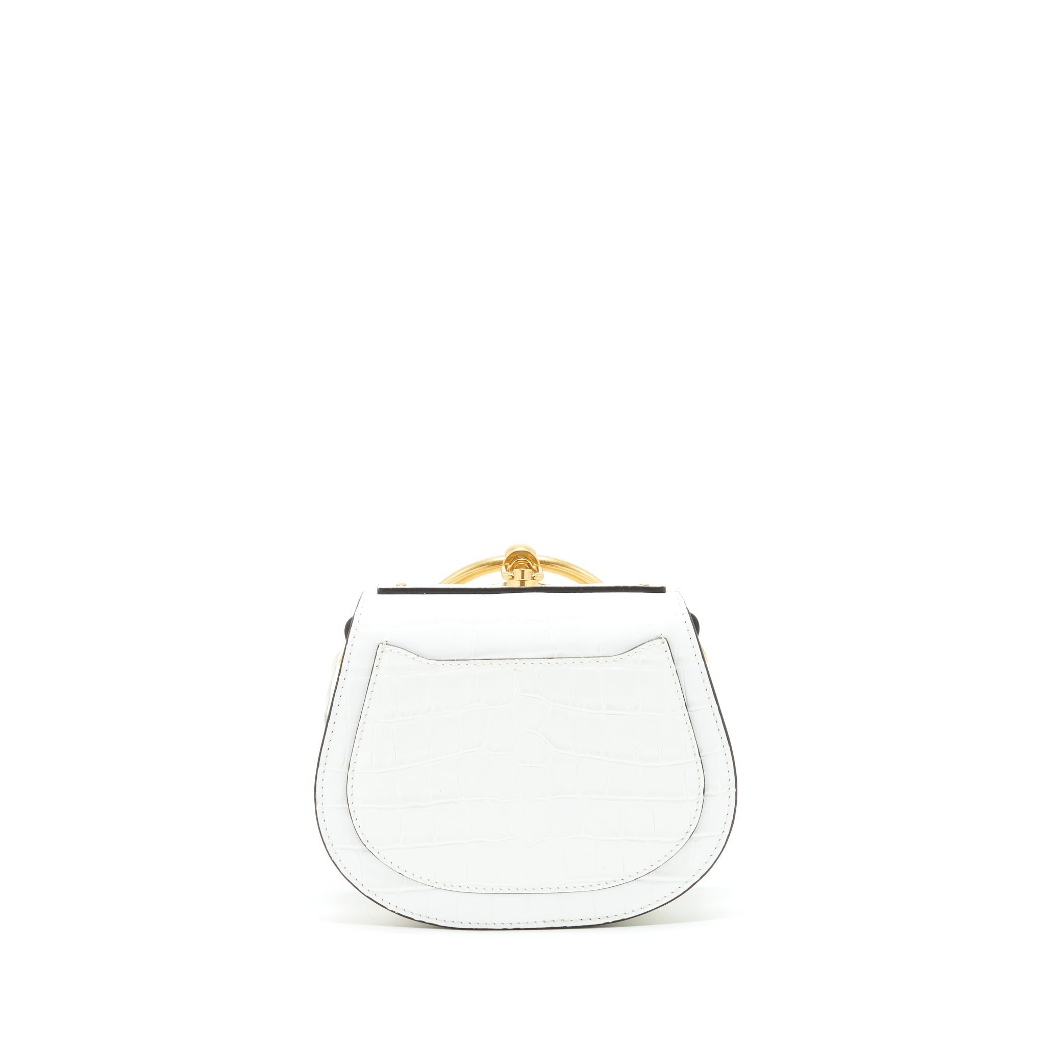 CHLOE NILE SHOULDER BAG WHITE GHW