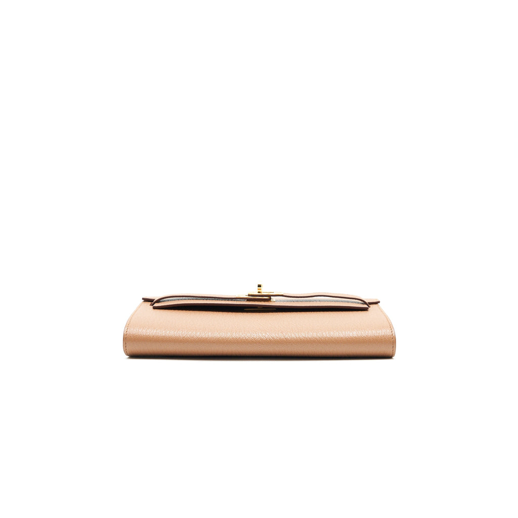 HERMES KELLY TO GO CHEVRE MYSORE LEATHER 2J QUEBRACHO GHW