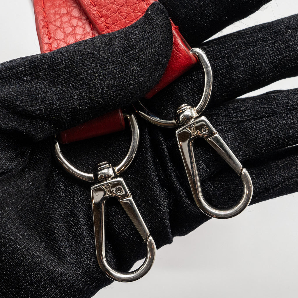 LOUIS VUITTON CAPUCINES BB TAURILLON RED GHW