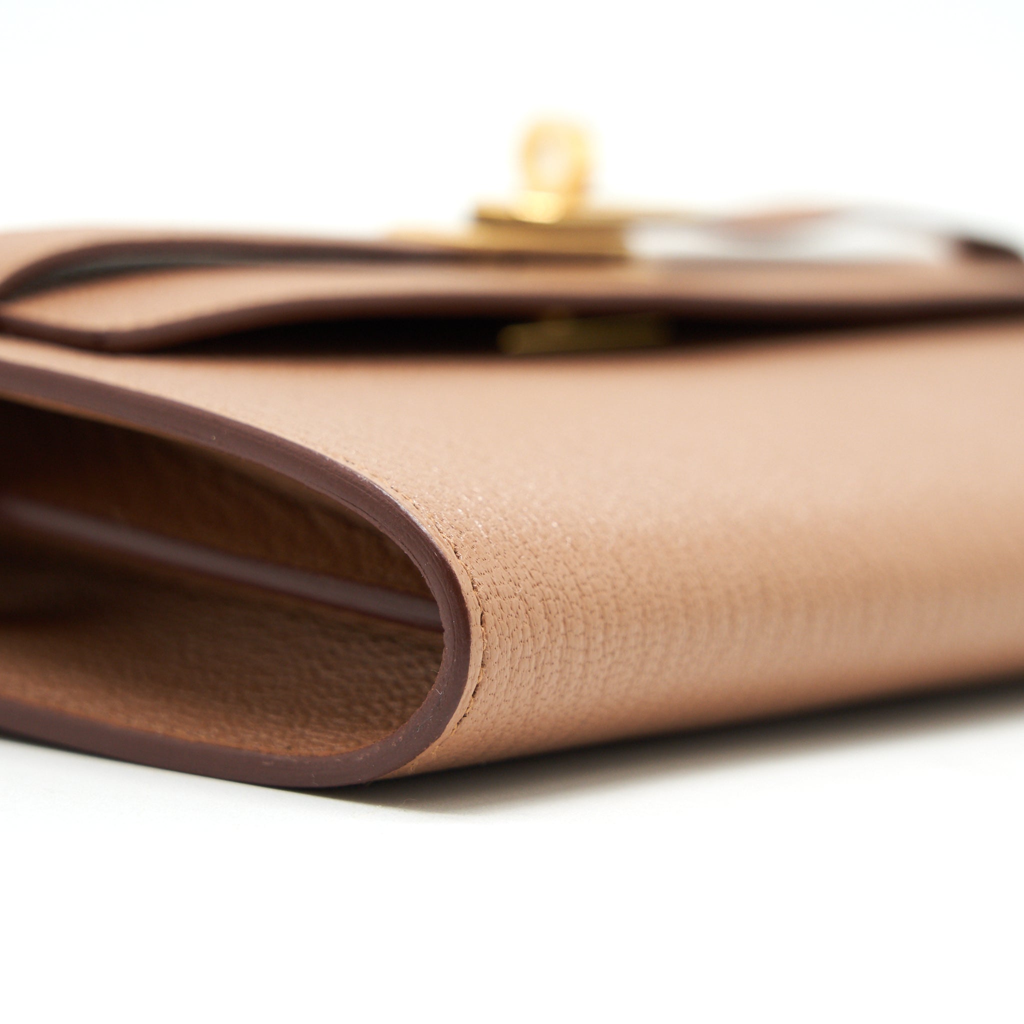 HERMES KELLY TO GO CHEVRE MYSORE LEATHER 2J QUEBRACHO GHW