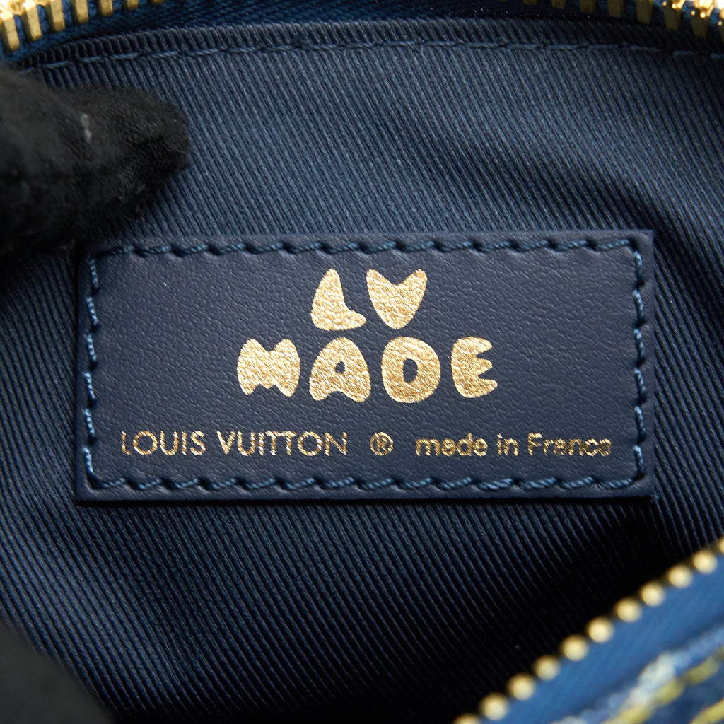 LOUIS VUITTON KEEPALL XS MONOGRAM DENIM/LEATHER BLUE GHW