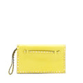 VALENTINO ROCKSTUD CLUTCH BAG YELLOW GHW