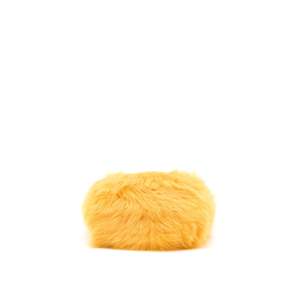 MIUMIU SHEARLING SHOULDER BAG SUEDE LINING YELLOW GHW