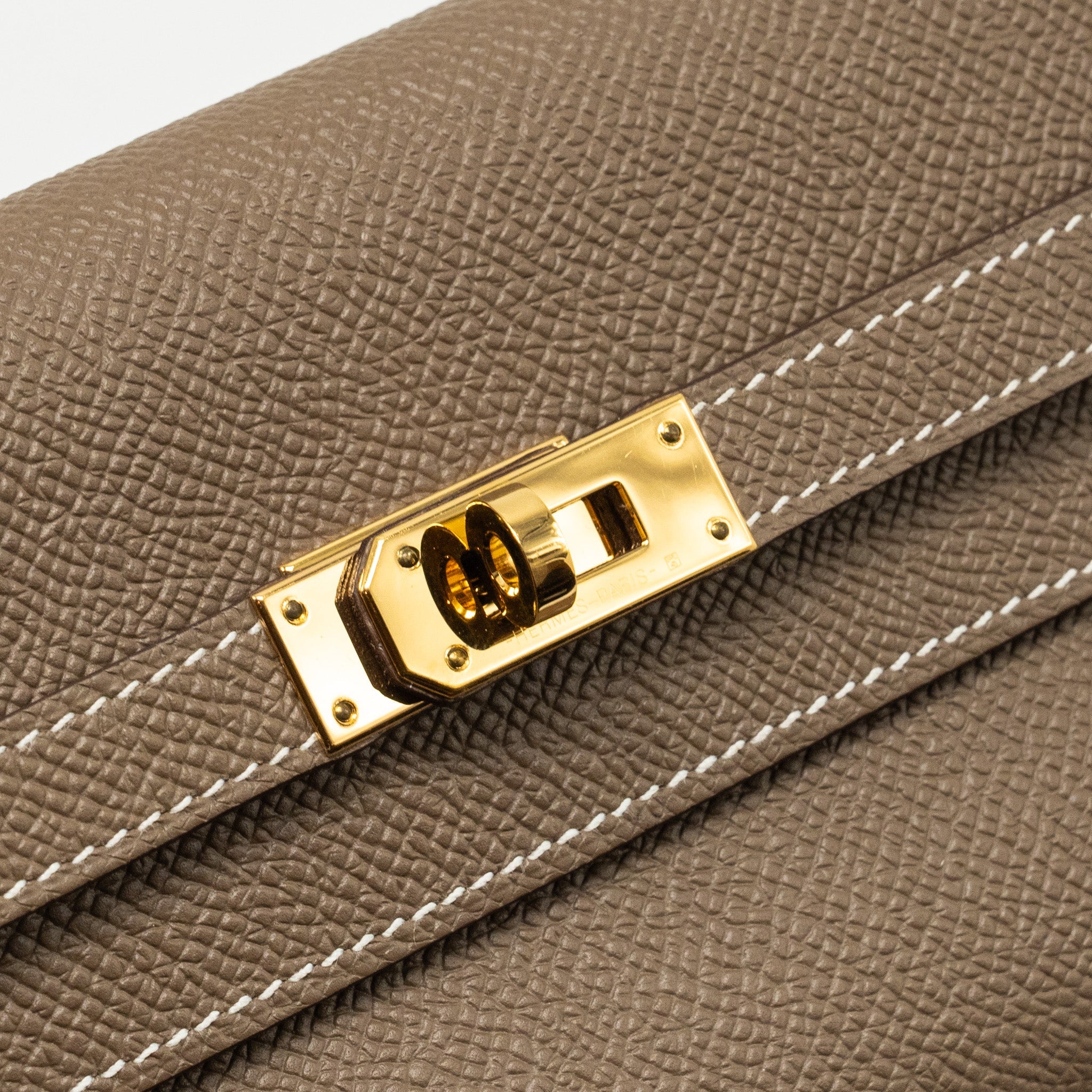 HERMES KELLY COMPACT WALLET EPSOM ETOUPE GHW