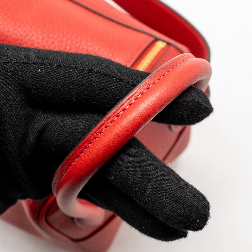 HERMES LINDY 26 CLEMENCE ROUGE CASAQUE GHW