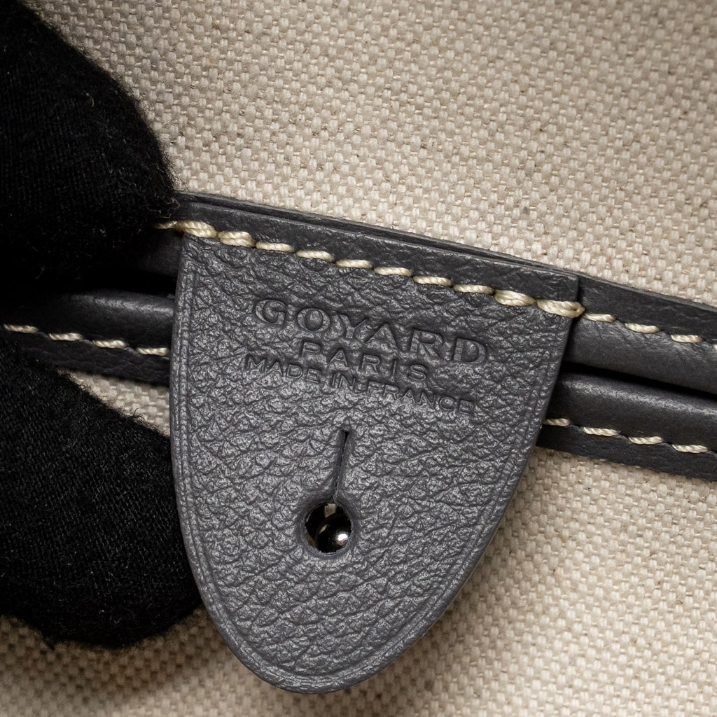 GOYARD ARTOIS PM TOTE BAG GOYARDINE CANVAS / CALFSKIN GREY