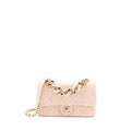 CHANEL 22C RECTANGULAR FLAP BAG WITH GIANT TOP HANDLE LAMBSKIN PINK LGHW(MICROCHIP)